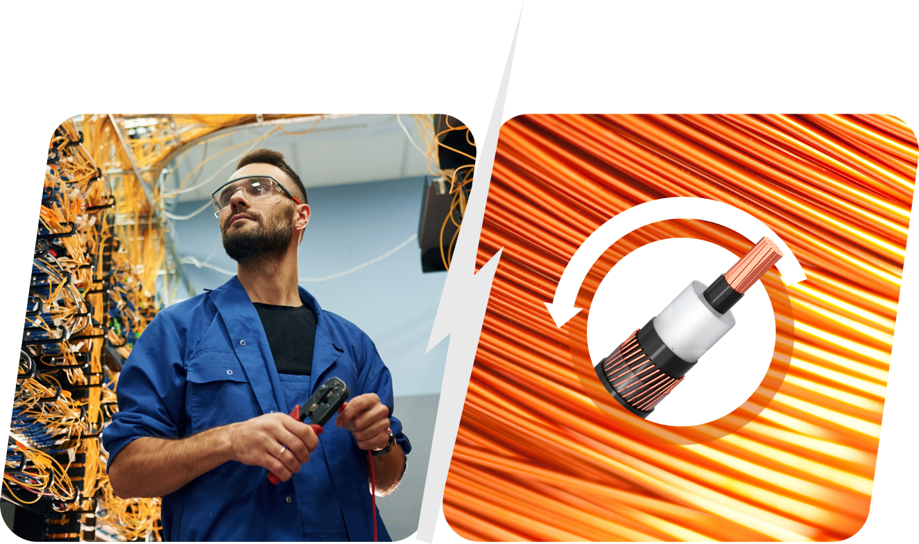 Especialista técnico em atendimento e detalhe de cabos de cobre